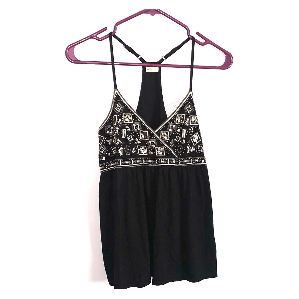 Small Hollister Beaded Racerback Tank